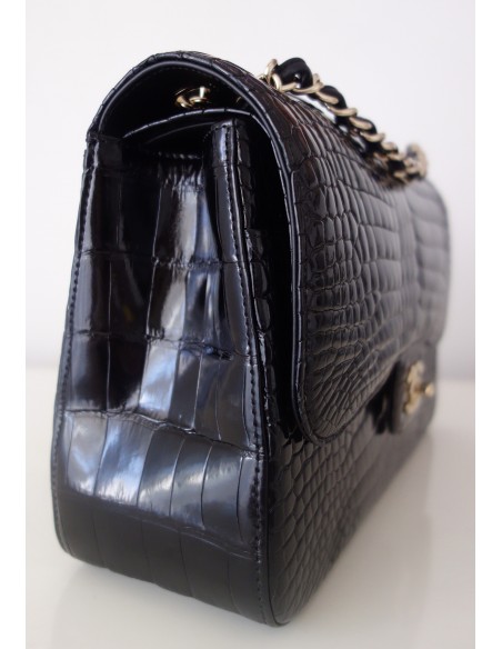 SAC CHANEL CLASSIQUE ALLIGATOR NOIR