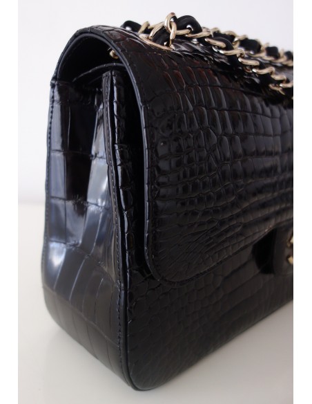 SAC CHANEL CLASSIQUE ALLIGATOR NOIR