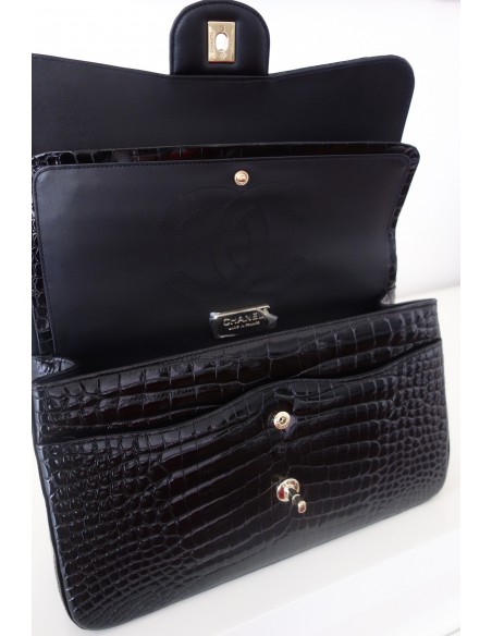 SAC CHANEL CLASSIQUE ALLIGATOR NOIR