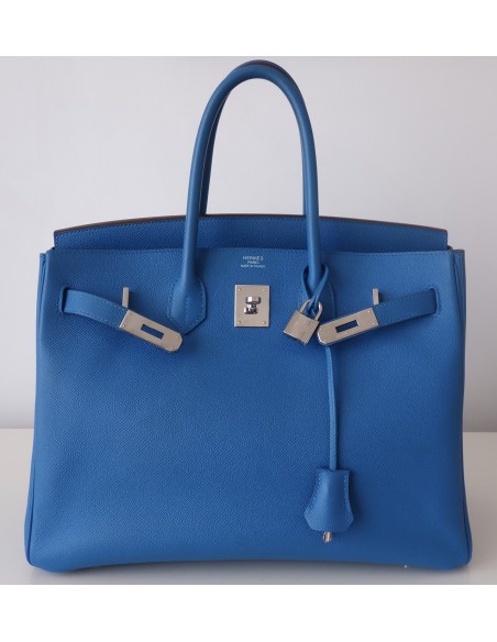 SAC HERMES BIRKIN 35 BLEU ZANZIBAR