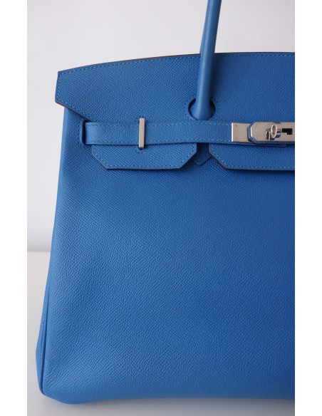 SAC HERMES BIRKIN 35 BLEU ZANZIBAR