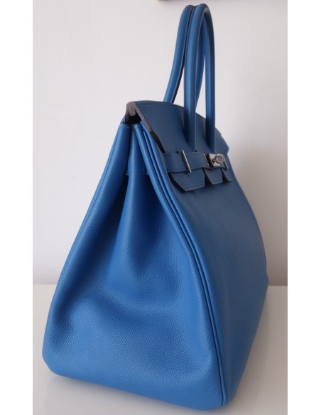 SAC HERMES BIRKIN 35 BLEU ZANZIBAR