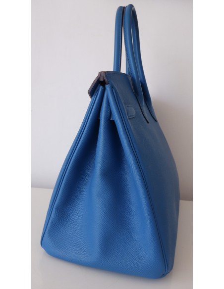 SAC HERMES BIRKIN 35 BLEU ZANZIBAR