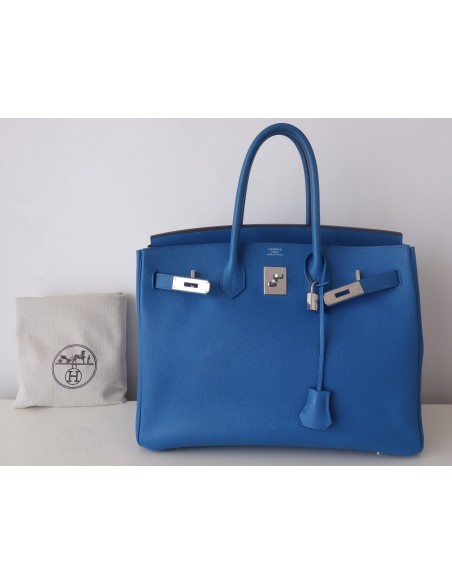 SAC HERMES BIRKIN 35 BLEU ZANZIBAR