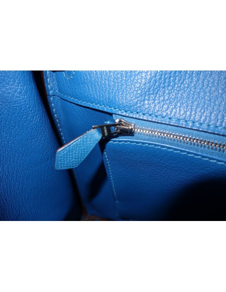 SAC HERMES BIRKIN 35 BLEU ZANZIBAR