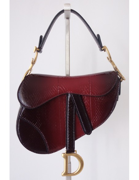 SAC MINI SADDLE DIOR PYTHON