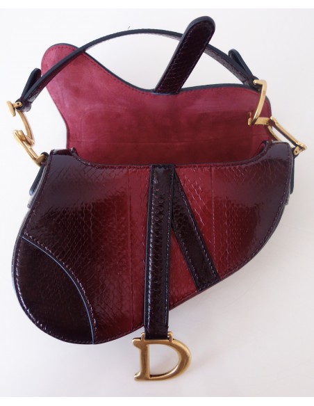 SAC MINI SADDLE DIOR PYTHON