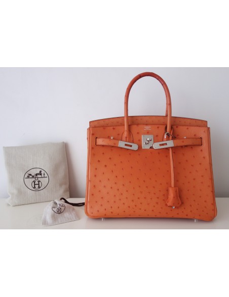 SAC HERMES BIRKIN 30 AUTRUCHE