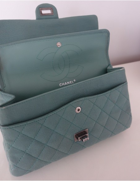 SAC CHANEL 2.55 VERT D'EAU