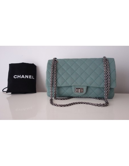 SAC CHANEL 2.55 VERT D'EAU