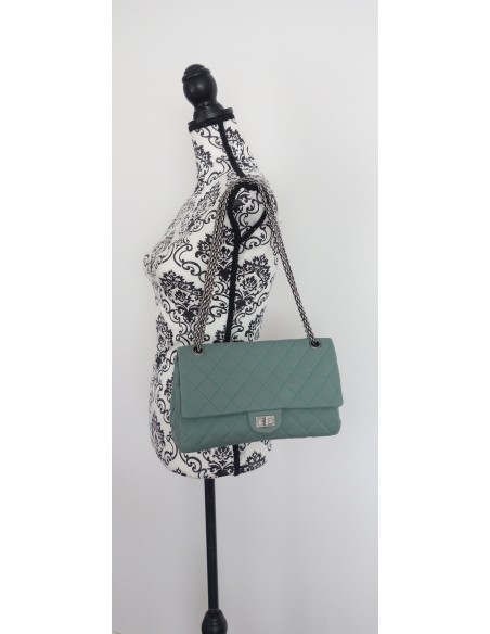 SAC CHANEL 2.55 VERT D'EAU