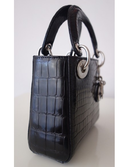 SAC MINI LADY DIOR ALLIGATOR