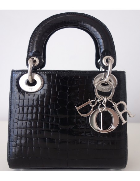 SAC MINI LADY DIOR ALLIGATOR