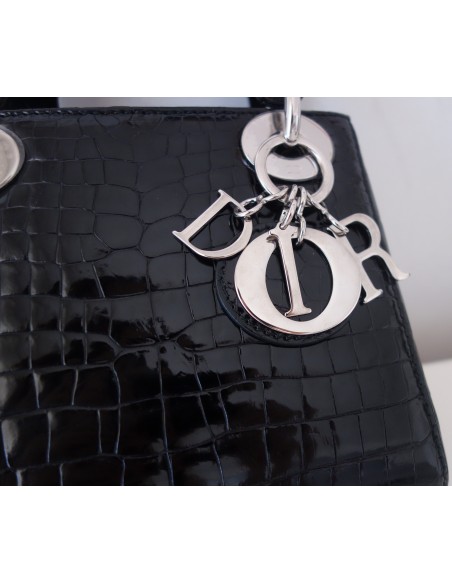 SAC MINI LADY DIOR ALLIGATOR