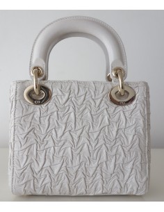 Sac Lady Dior mini blanc 2