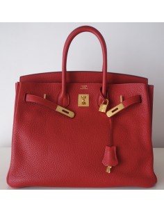 Sac Hermes Birkin 35 rouge 2