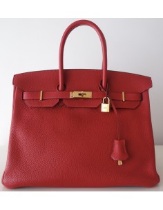 Sac Hermes Birkin 35 rouge