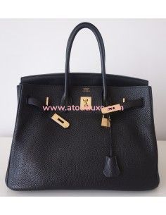 Sac Hermes Birkin 35 noir 2