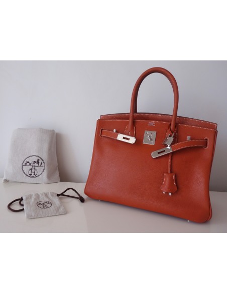 SAC HERMES BIRKIN 30 BRIQUE