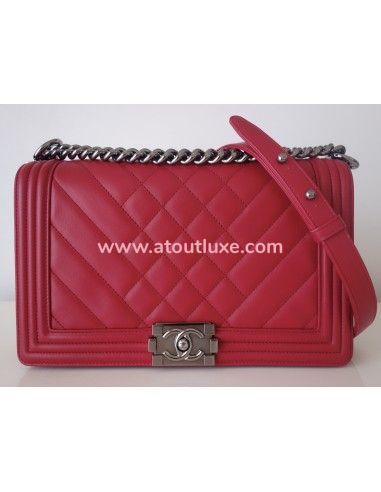 Sac Chanel Boy rouge