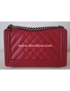 Sac Chanel Boy rouge 2