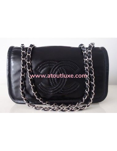 Sac Chanel vinyle noir