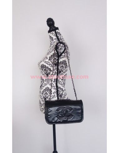 Sac Chanel vinyle noir Sac Chanel vinyle noir