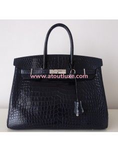 Sac Hermes Birkin 35 crocodile 2