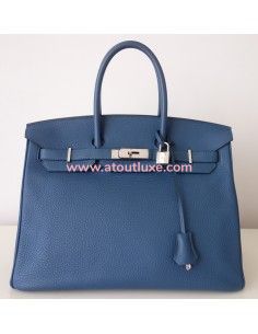 Sac Hermes Birkin 35 bleu...