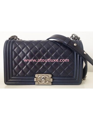 Sac Chanel Boy bleu marine