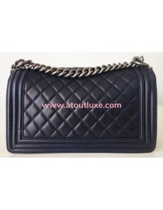 Sac Chanel Boy bleu marine 2