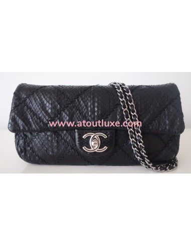 Sac Chanel Classique python noir