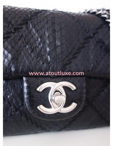 Sac Chanel Classique python noir Sac Chanel Classique python noir