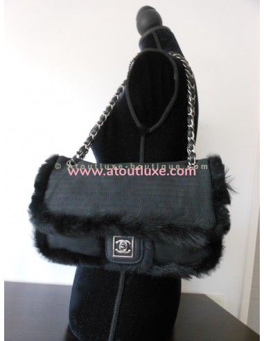 SAC CHANEL TIMELESS AGNEAU ET FOURRURE