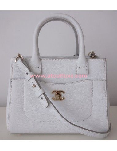 Sac Chanel petit shopping blanc