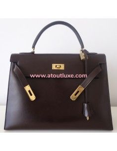 Sac Hermes Kelly 32 marron 2