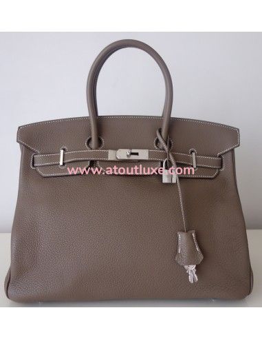 Sac Hermes Birkin 35 étoupe