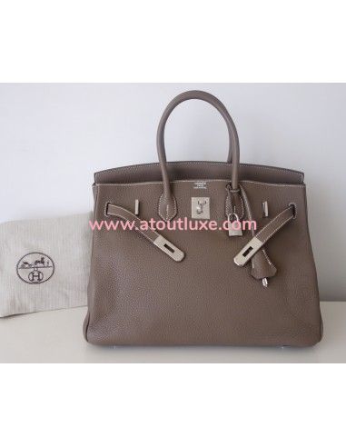 Sac Hermes Birkin 35 étoupe Sac Hermes Birkin 35 étoupe