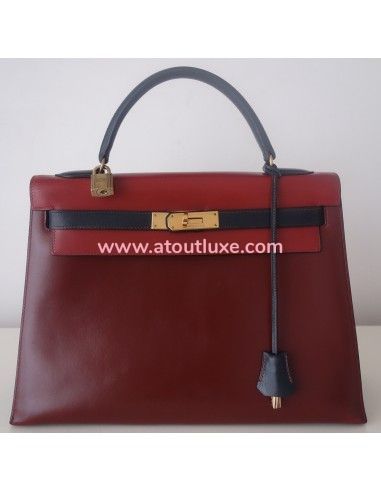 Sac Hermes Kelly 32 tricolore