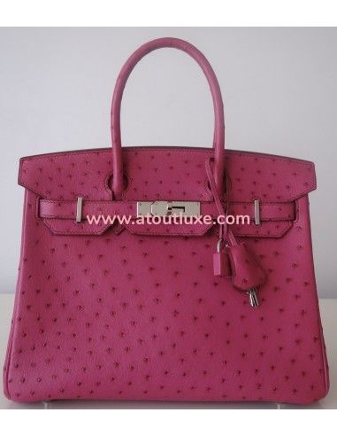 Sac Hermes Birkin 30 autruche