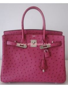 Sac Hermes Birkin 30 autruche 2