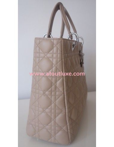 Sac Lady Dior Gm beige + pochette Sac Lady Dior Gm beige + pochette
