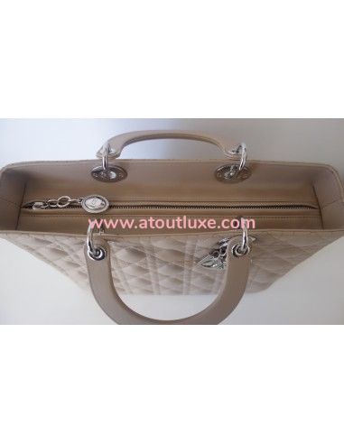 Sac Lady Dior Gm beige + pochette Sac Lady Dior Gm beige + pochette