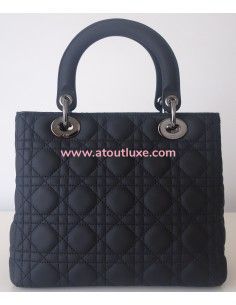 Sac Lady Dior cuir noir médium 2