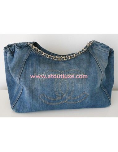 SAC CHANEL CABAS EN JEAN XL