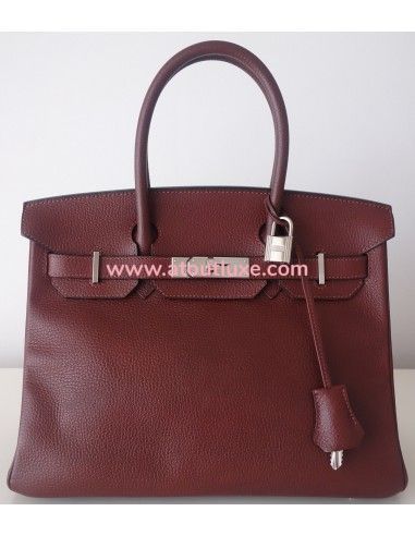 Sac Hermes Birkin bordeaux 30