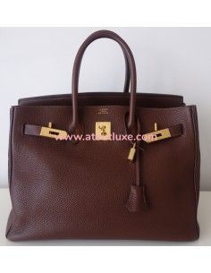 Sac Birkin 35 Hermès marron 2