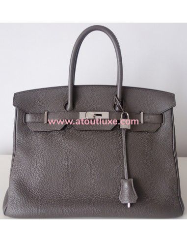 Sac Hermès Birkin 35 étain