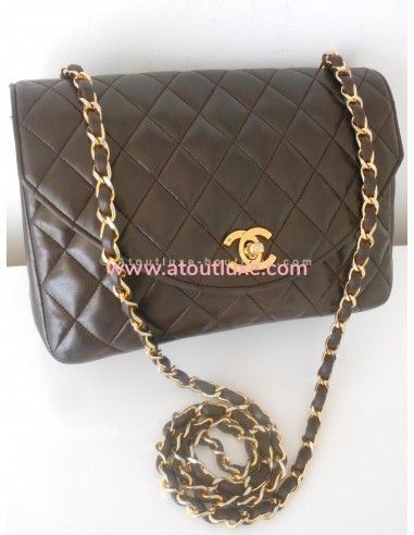 SAC CHANEL TIMELESS MARRON VINTAGE