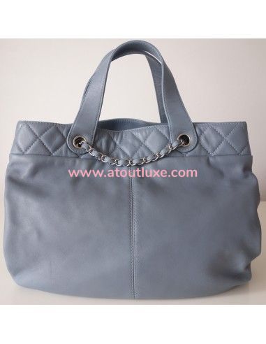 Sac Chanel shopping bleu jean Sac Chanel shopping bleu jean
